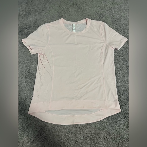 Lululemon Morning Match Short Sleeve Shirt Strawberry Milkshake Size 6 - Picture 1 of 4